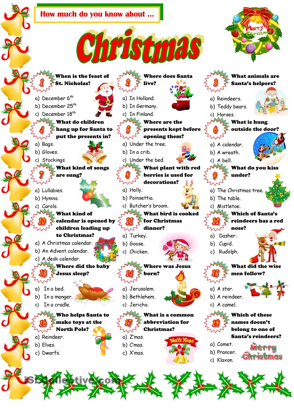 Christmas Trivia Games Free Printable