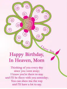Happy Birthday Cards for Mom in Heaven