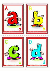 Lower Case Alphabet Flash Cards
