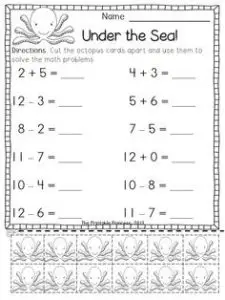 Math Worksheets for Kindergarten Addition and Subtraction