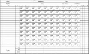 Softball Lineup Cards