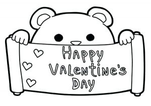 Valentine's Day Card Printable Coloring Pages