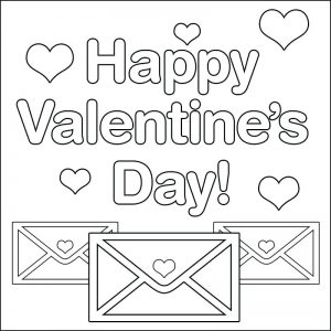 Valentine's Day Cards Printable Coloring