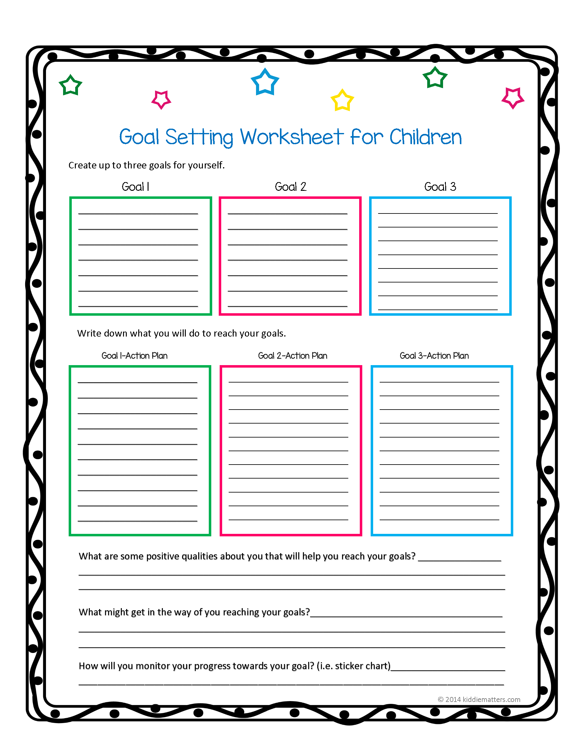 70 Effective Goal Setting Worksheets Kitty Baby Love