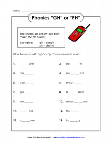 3rd Grade Phonics Worksheets