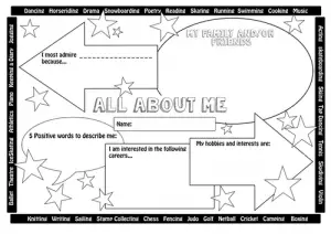 4th Grade All About Me Worksheets
