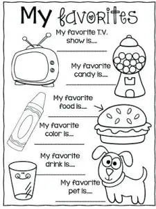 All About Me Coloring Pages Worksheet
