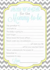 Baby Shower Mad Libs Ideas Free Download