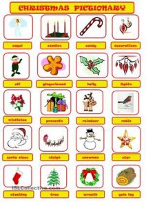 Christmas Pictionary Game Cards