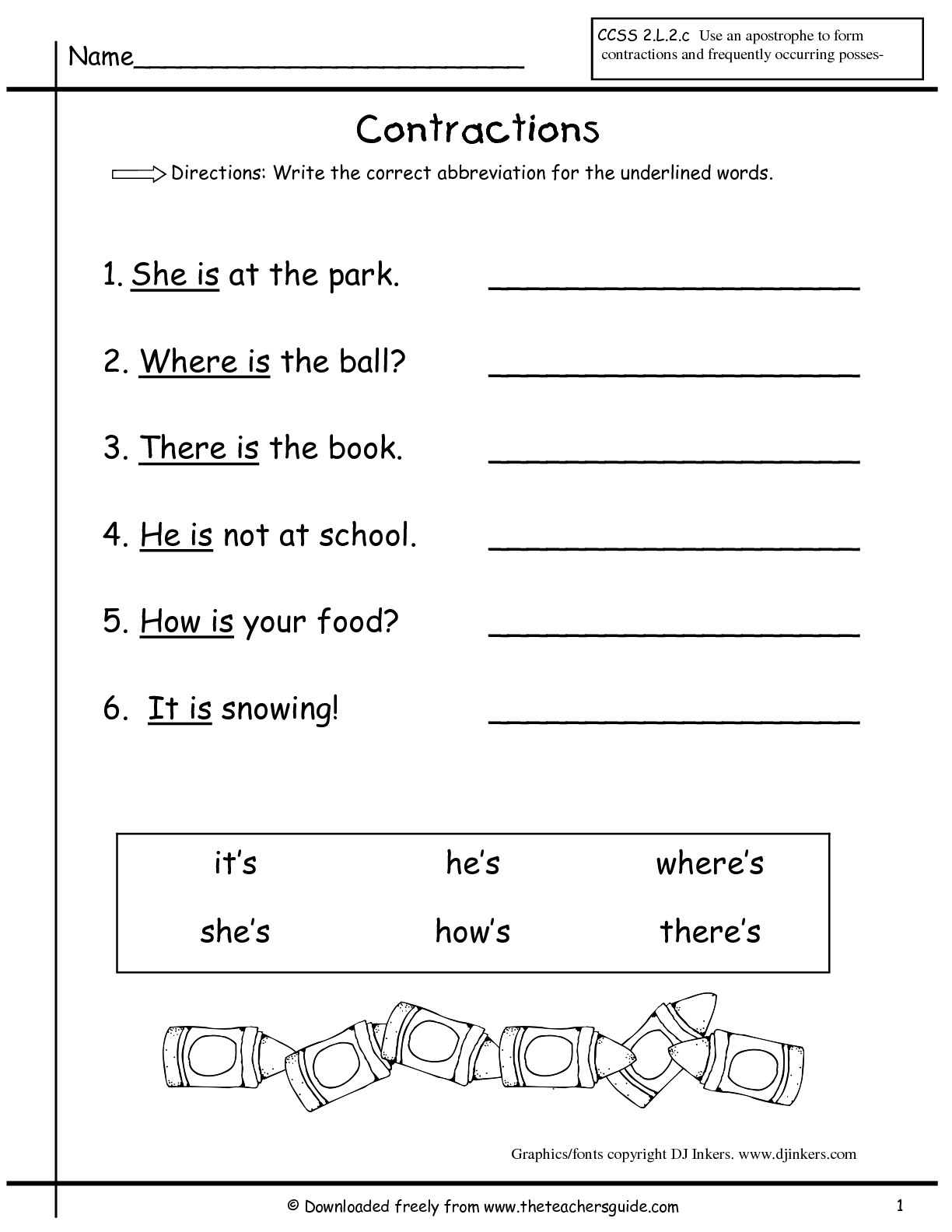 20 Contractions Worksheets for Improving Your Grammar - Kitty Baby For Contractions Worksheet 2nd Grade