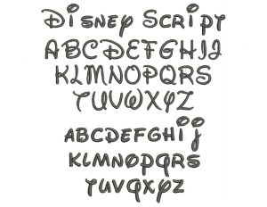 Disney Letter Font Stencil