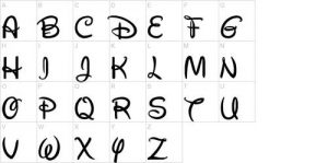 Disney Letter Stencil Large
