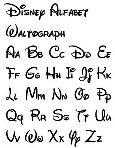Disney Letter Stencils