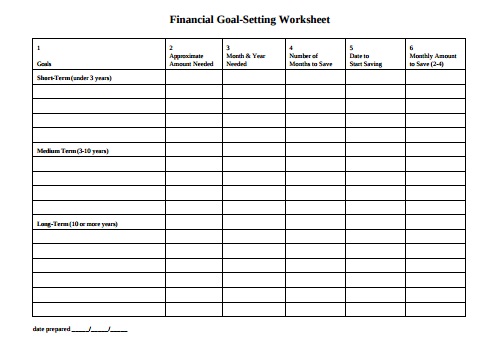 70 Effective Goal Setting Worksheets | KittyBabyLove.com