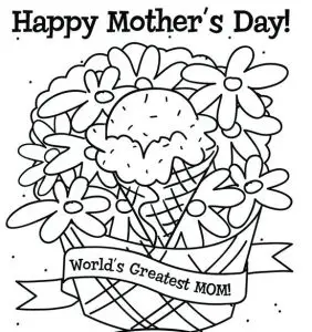 Free Coloring Pages Mother’s Day Cards