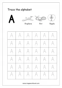 Free Letter A Worksheets