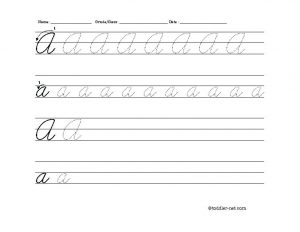 Free Printable Worksheets for the Letter A