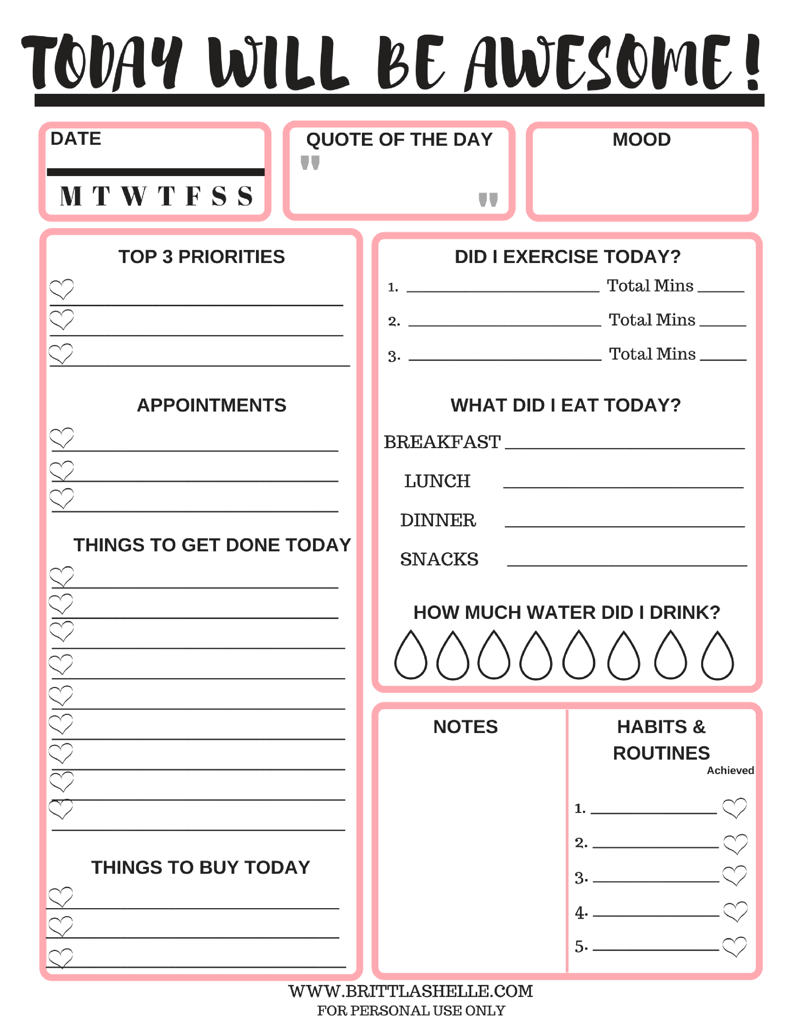 70 Effective Goal Setting Worksheets Kitty Baby Love