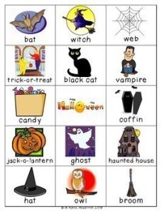 Halloween Pictionary Cards