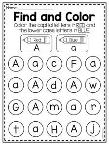 Letter A Recognition Worksheets for Preschoolers