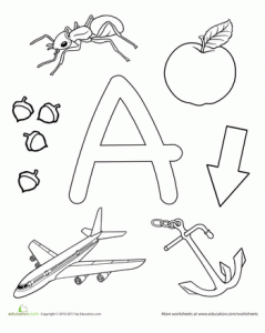Letter A Worksheets for Toddlers