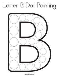 Letter B Dots Worksheet