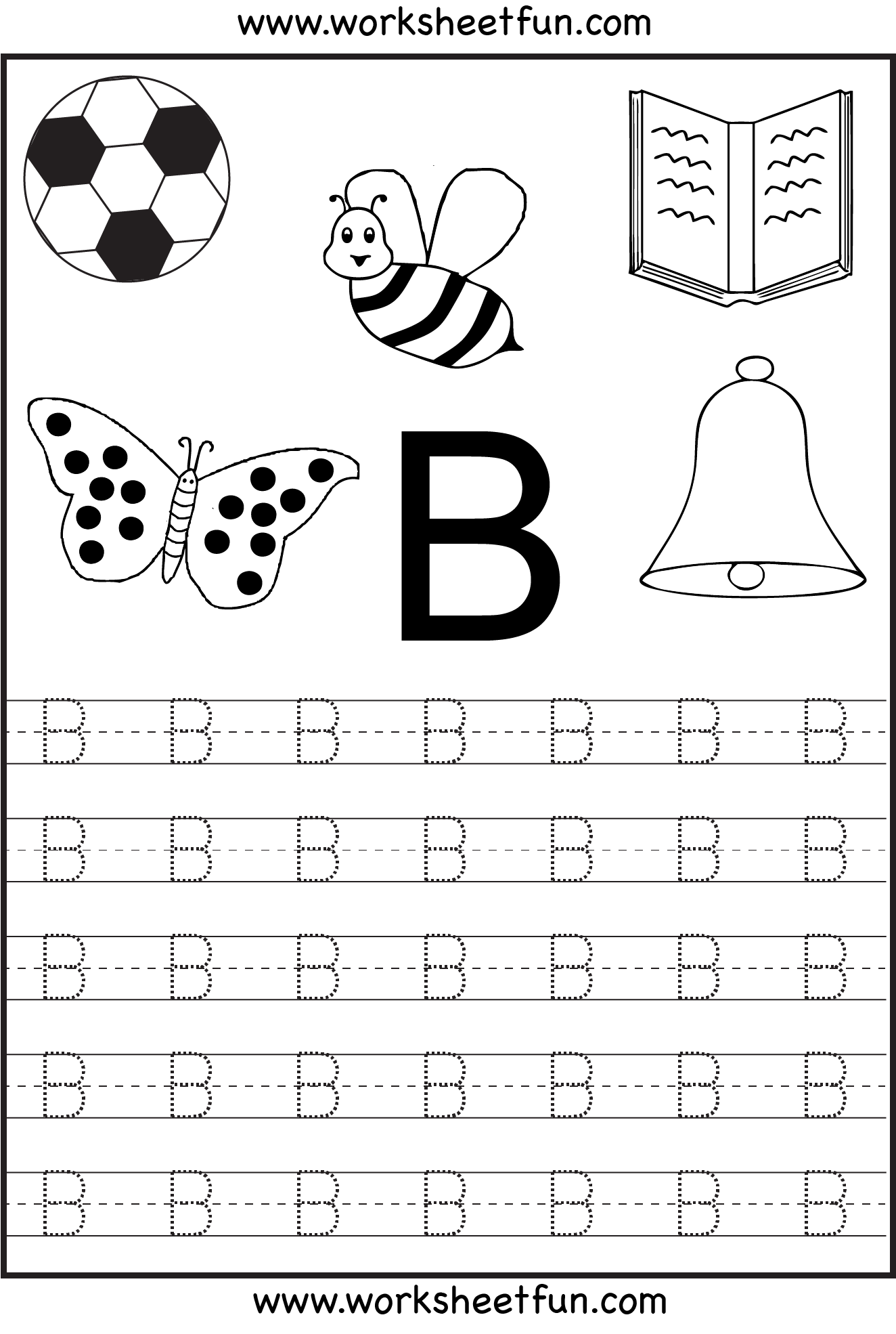 18 Letter B Worksheets for Practicing | KittyBabyLove.com