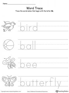 Letter B Phonics Worksheets