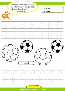 Letter B Worksheet for Toddlers