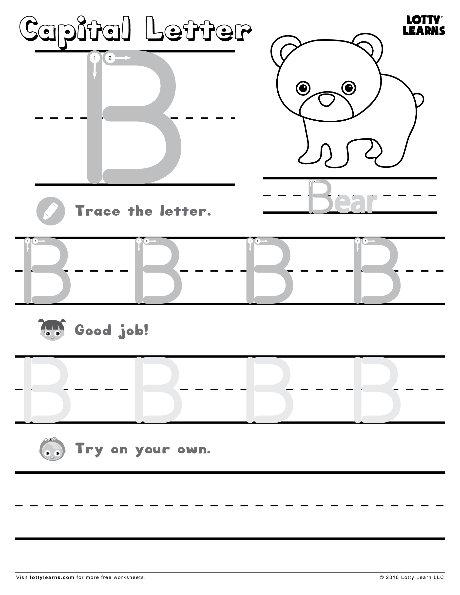 18 Letter B Worksheets For Practicing Kitty Baby Love