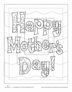Mother’s Day Cards For Preschoolers to Color