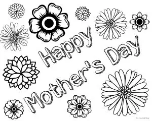 Mother’s Day Coloring Cards