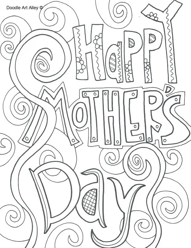 Mother's Day Colouring Sheets Free Free Printable Mother's Day Coloring ...
