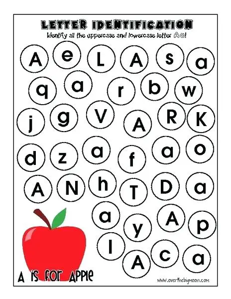 Letter Recognition Worksheet Preschool