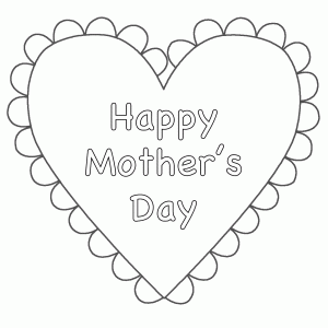 Printable Coloring Mother's Day Card