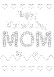 Printable Mother’s Day Cards to Color