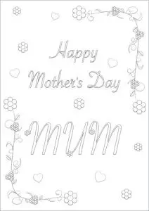 Printable Mother Day Cards to Color