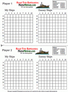 Battleship Grid Paper Printable