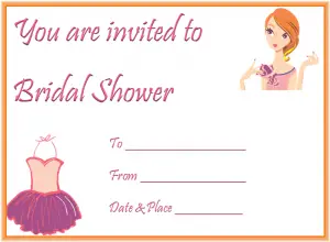 Bridal Shower Invitation Template﻿