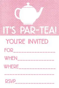Bridal Shower Tea Party Invitations Templates