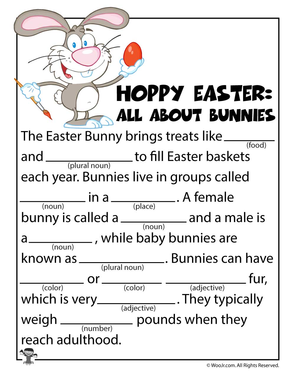 Easter Mad Libs Printable Printable Word Searches