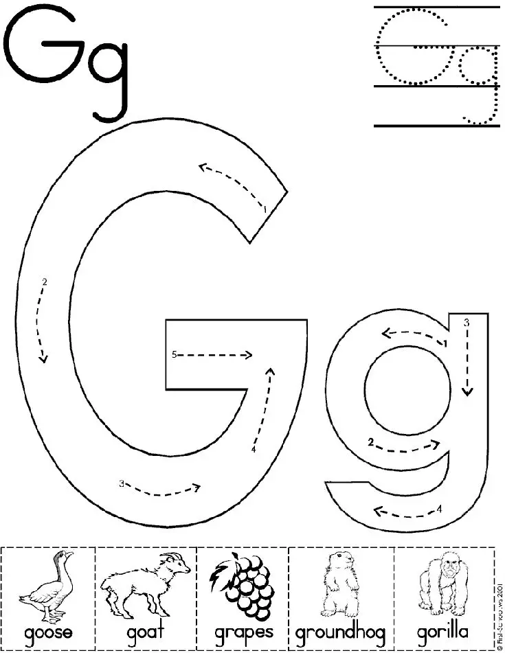 15 Exciting Letter G Worksheets for Kids Kitty Baby Love