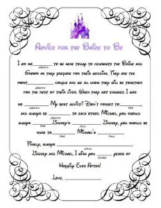 Free Printable Bridal Shower Mad Libs Template