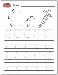 Letter C Handwriting Worksheet