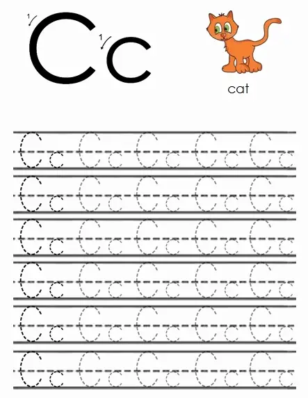 28 letter c worksheets for young learners kitty baby love