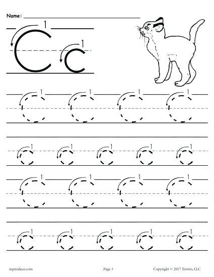 28 Letter C Worksheets For Young Learners Kitty Baby Love