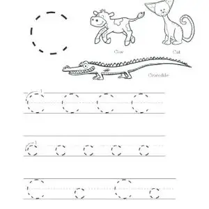 Letter C Tracing Worksheets for Preschool