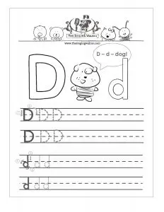 Letter D Preschool Worksheets﻿