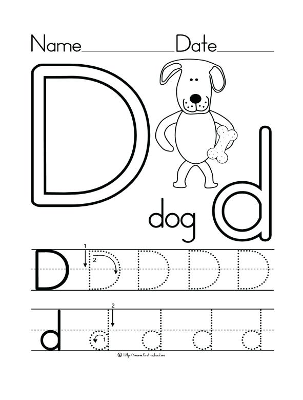 Free Printable Preschool Worksheets Tracing Letter D