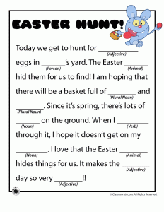 Mad Libs for Easter﻿